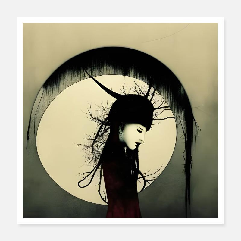 Schwingen der Kriegerin Poster 40x40 cm