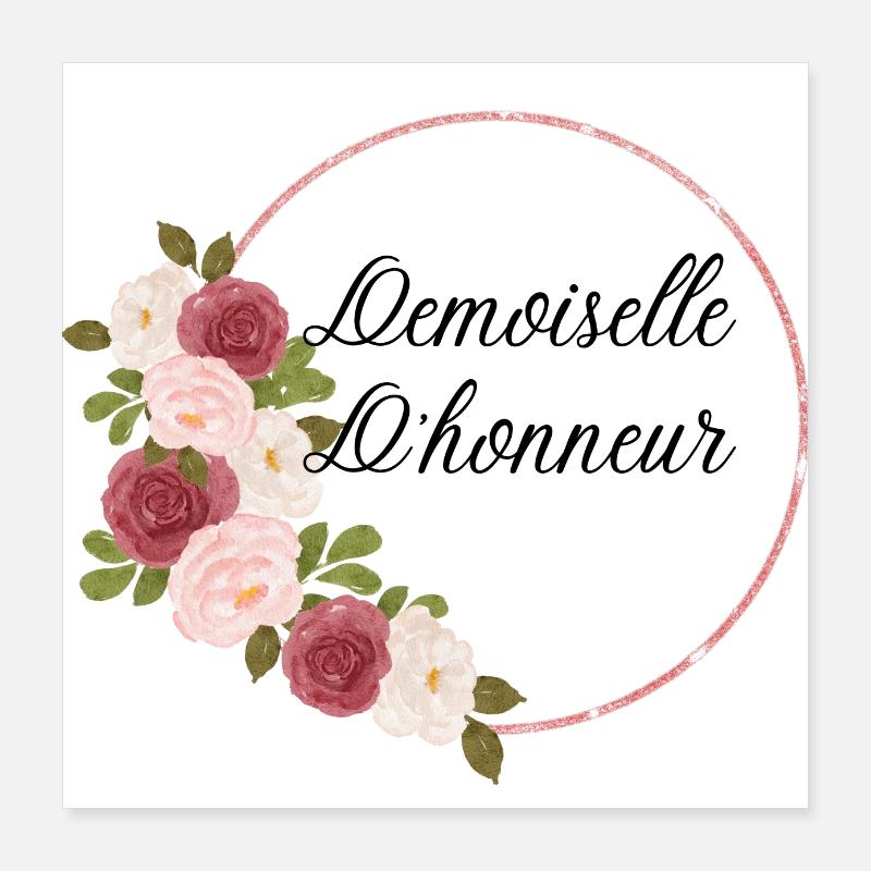 Demoiselle d'honneur Poster 40 x 40 cm