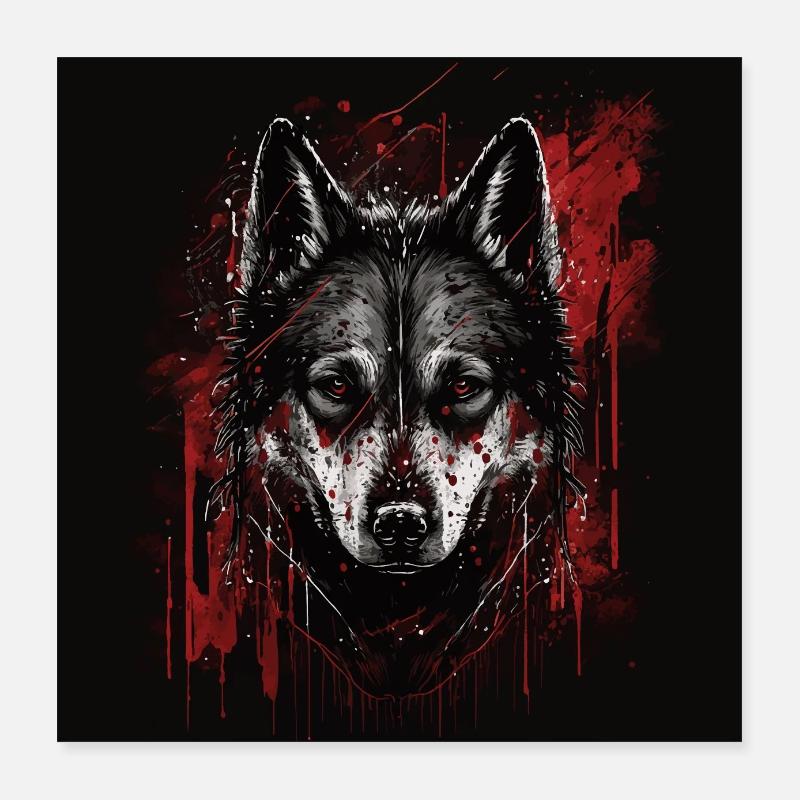 Husky Dog Poster 16" x 16" (40x40 cm)