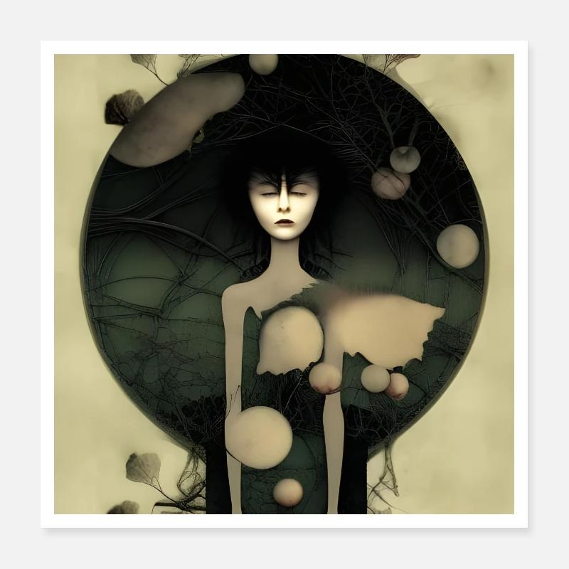 Grün Poster 40x40 cm