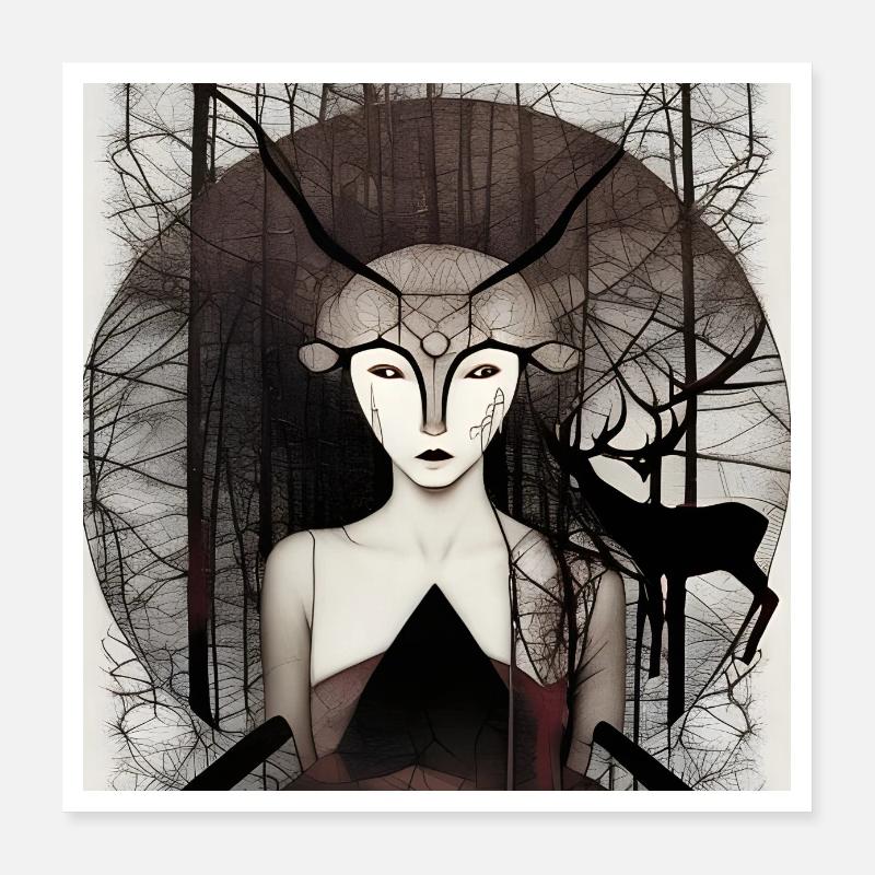 Faon Poster 40 x 40 cm