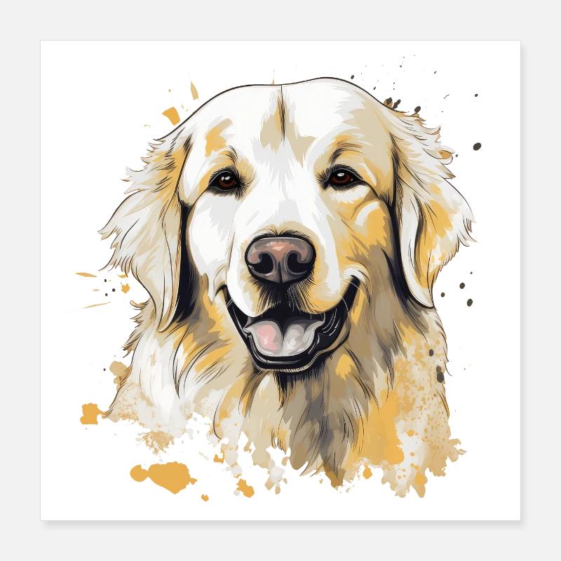 Golden Retrievers Poster 16" x 16" (40x40 cm)
