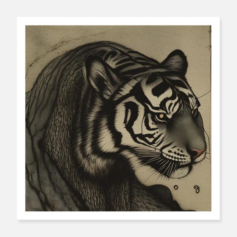 Tiger Poster 16" x 16" (40x40 cm)