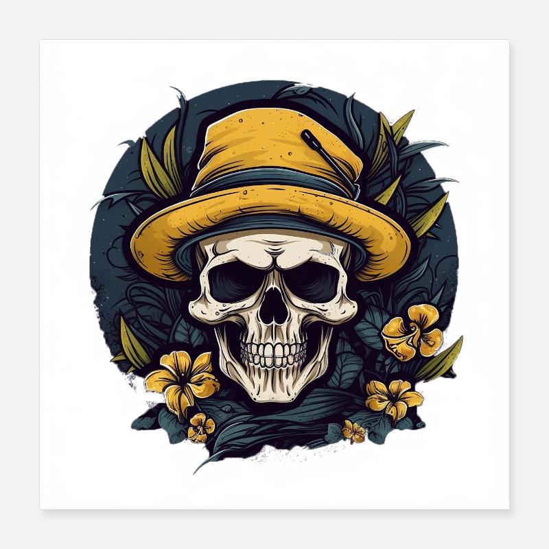 Le Contraste Éclatant de la Vie et de la Mort Poster 40 x 40 cm