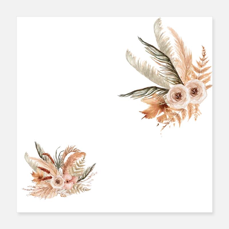 La mariée floral Poster 40 x 40 cm