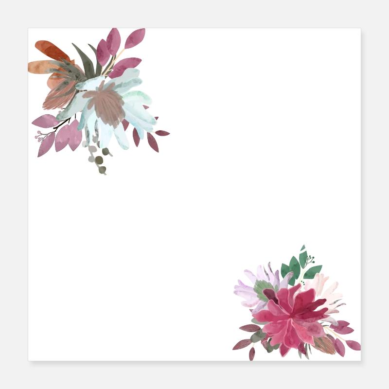 La mariée floral Poster 40 x 40 cm