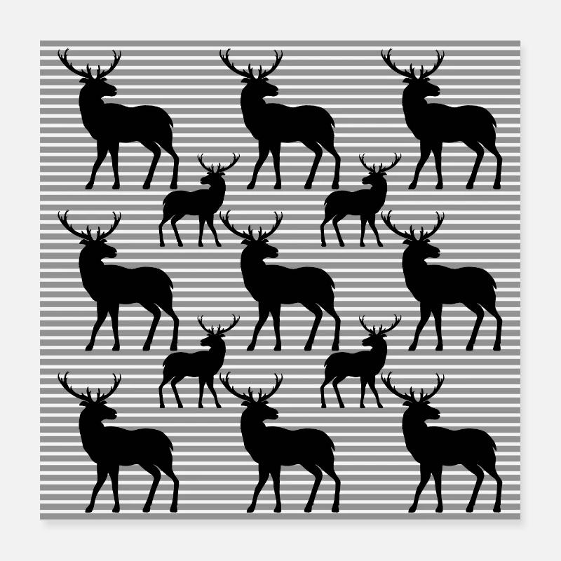 Hirsch Poster 40x40 cm