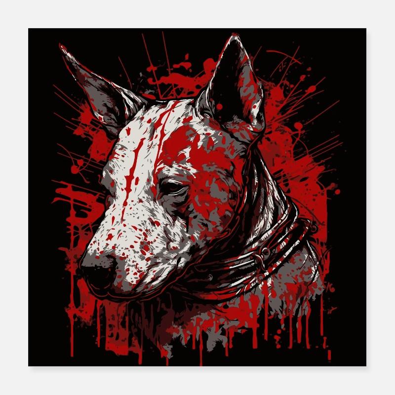 Bull terrier Poster 40 x 40 cm