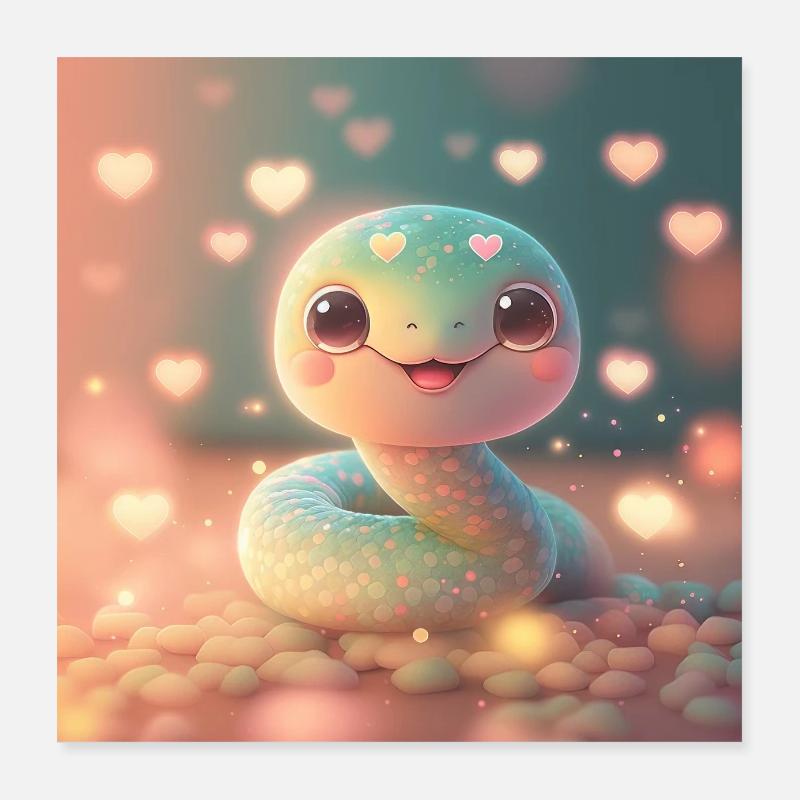 baby snake Poster 16" x 16" (40x40 cm)