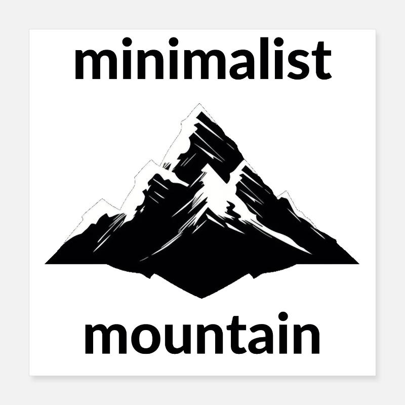 Minimalist Mountain Poster 40x40 cm