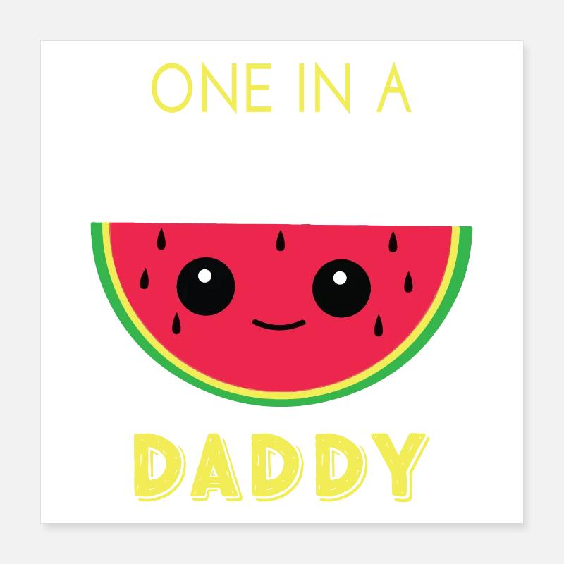 Un papas dans un melon Poster 40 x 40 cm