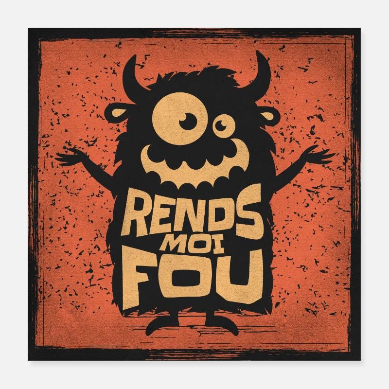 Little Monster Make Me Crazy Poster 16" x 16" (40x40 cm)
