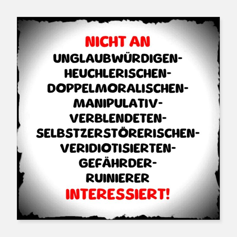 vermeide schlechtes Poster 40x40 cm