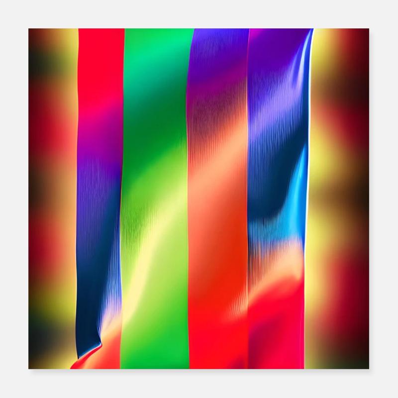 crazy vertical colors Poster 16" x 16" (40x40 cm)
