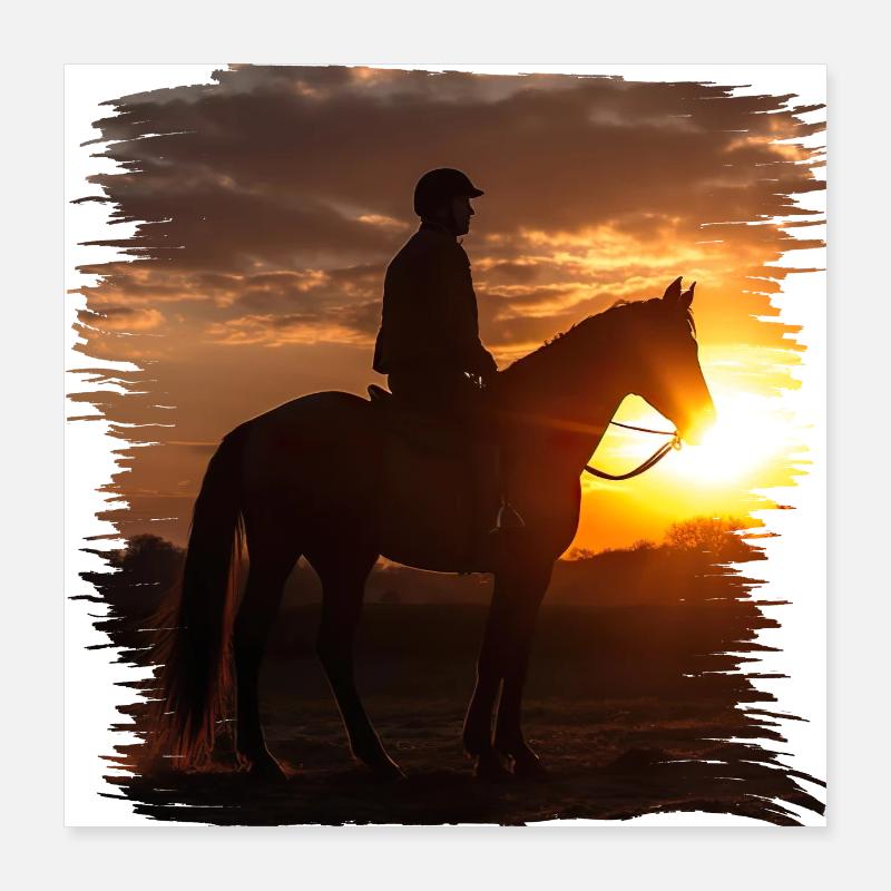 Reiten ist eine alte Tradition Poster 40x40 cm