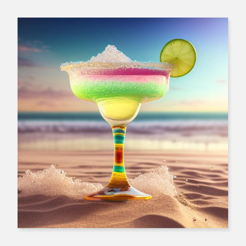 Cocktail 7 Cadeau Poster 40 x 40 cm