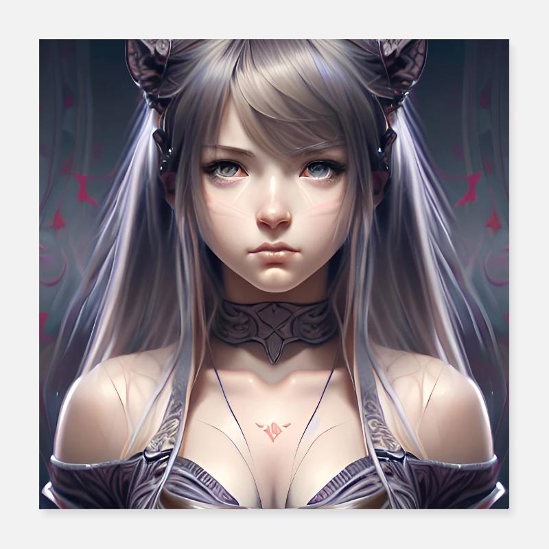 Animehexe Poster 40x40 cm