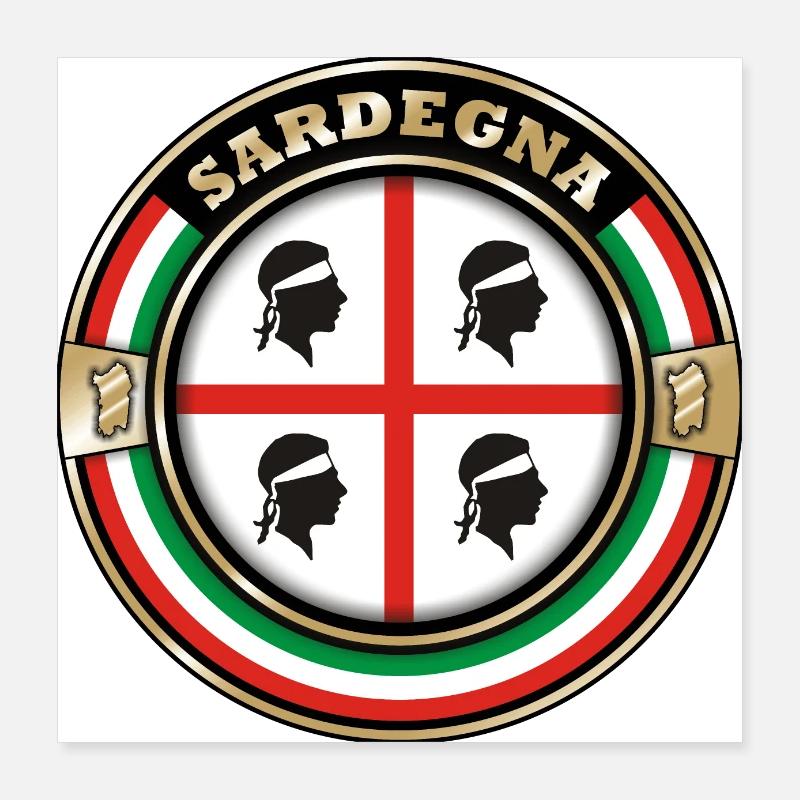 Emblem Sardiniens Poster 40x40 cm