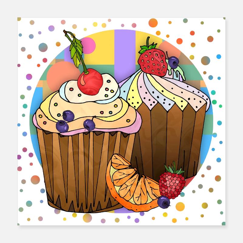 Kuchen Poster 40x40 cm