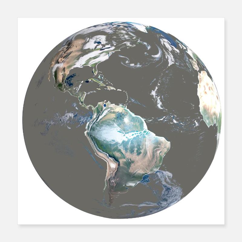 Blauer Planet Adieu, oder Rettet die Erde! Jetzt! Poster 40x40 cm