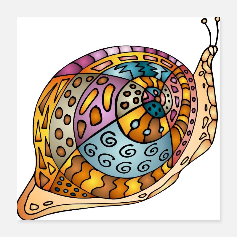 Escargot Poster 40 x 40 cm
