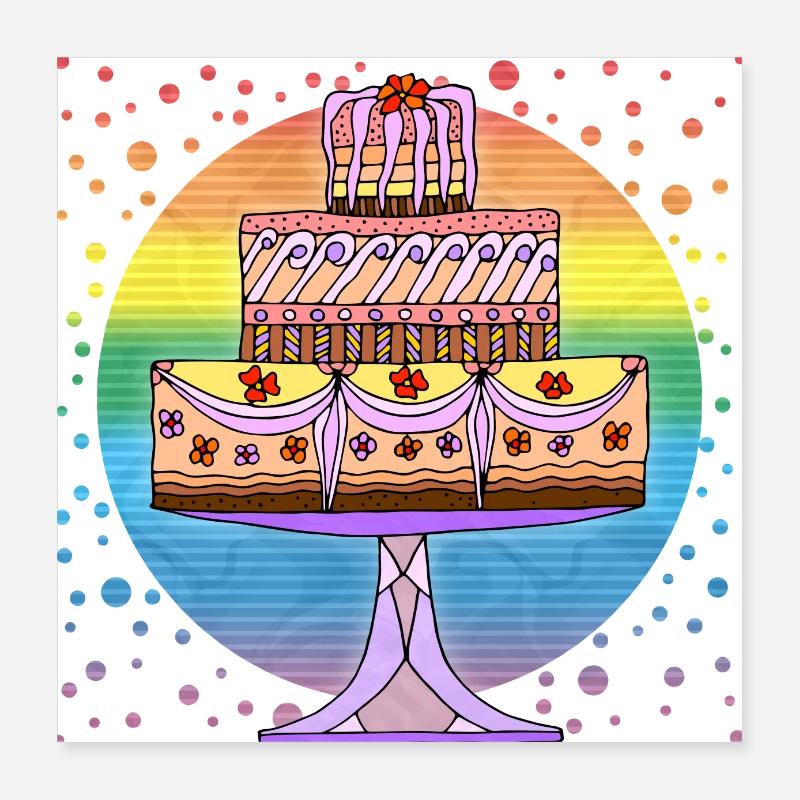 Gâteau Poster 40 x 40 cm