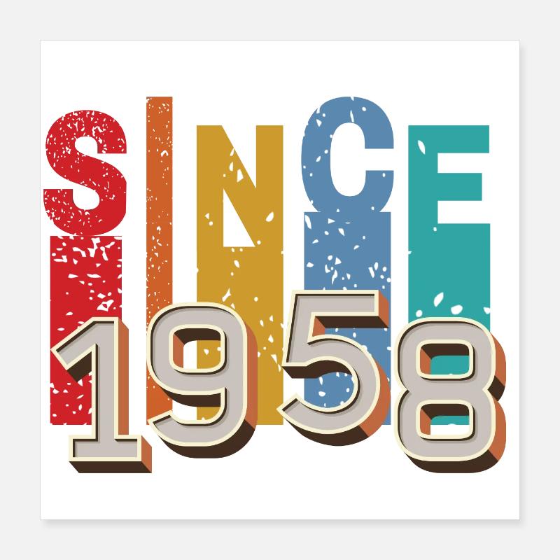 Seit 1958 retro Poster 40x40 cm