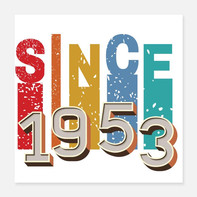 Seit 1953 retro Poster 40x40 cm