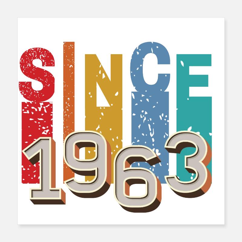 Since 1960 retro Poster 40 x 40 cm