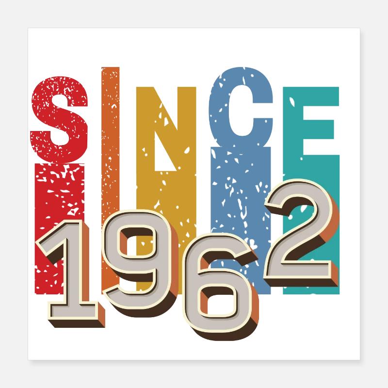 Since 1962 retro Poster 40 x 40 cm