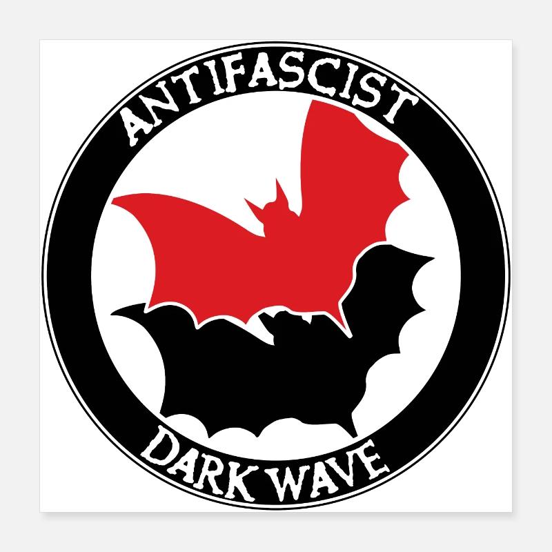 ANTIFASCIST DARK WAVE Poster 16" x 16" (40x40 cm)