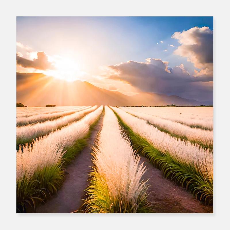 Meadow wheat Poster 16" x 16" (40x40 cm)