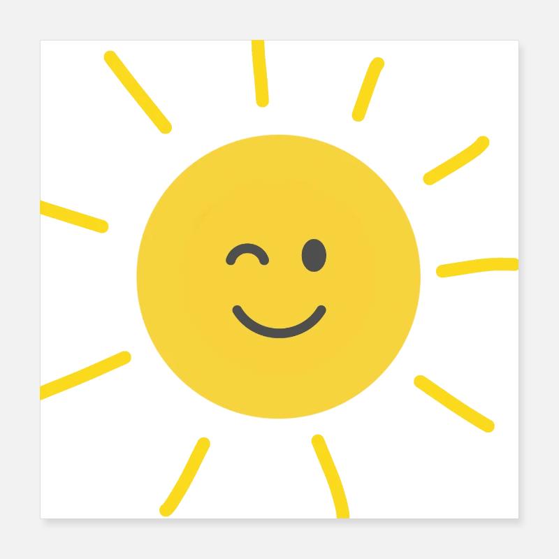 Lachende Sonne Poster 40x40 cm