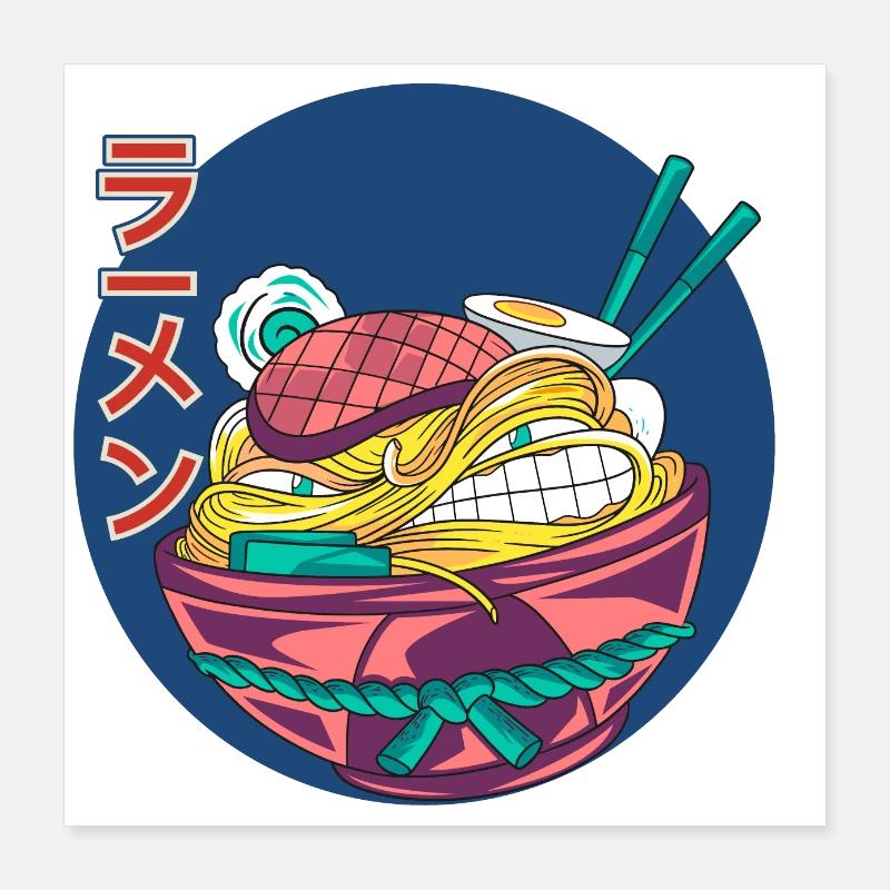 crazy ramen Poster 16" x 16" (40x40 cm)