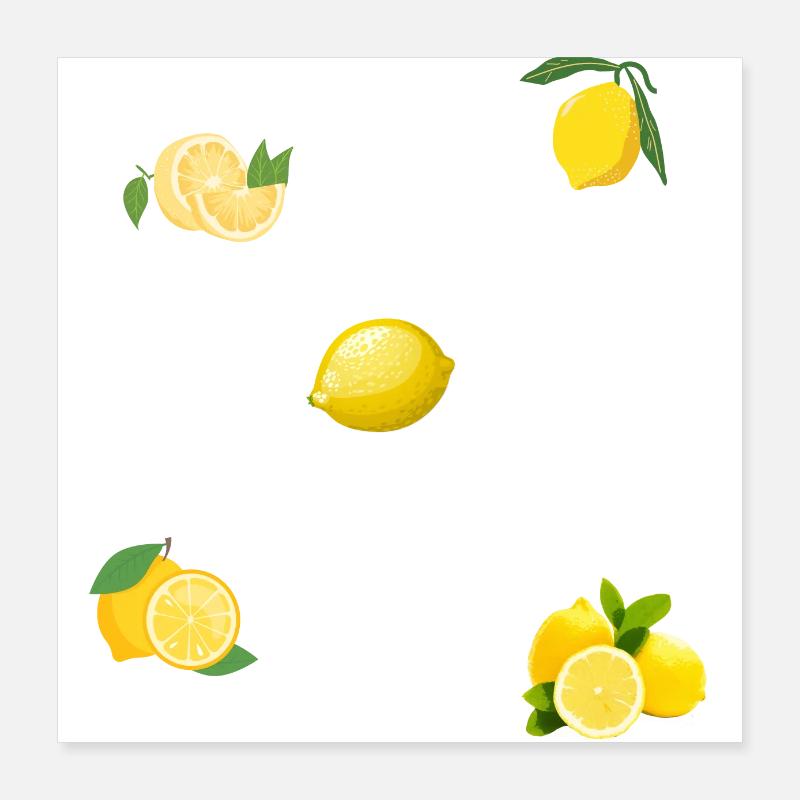 Zitrone Zitrone Poster 40x40 cm