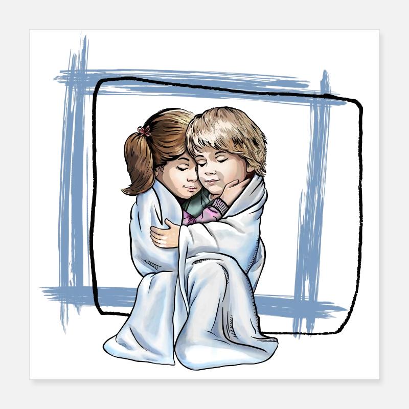 cuddle Poster 16" x 16" (40x40 cm)