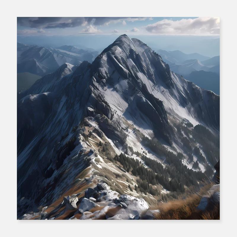 Austrian mountain landscape Poster 16" x 16" (40x40 cm)