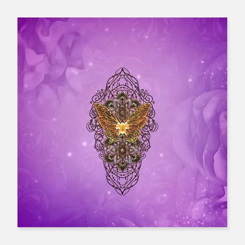 Wunderbare, elegante Schmetterlinge Poster 40x40 cm