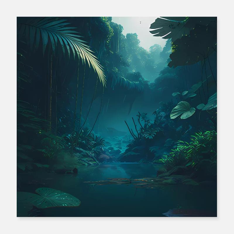 Dschungel Poster 40x40 cm