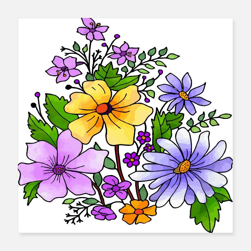 Fleur Poster 40 x 40 cm