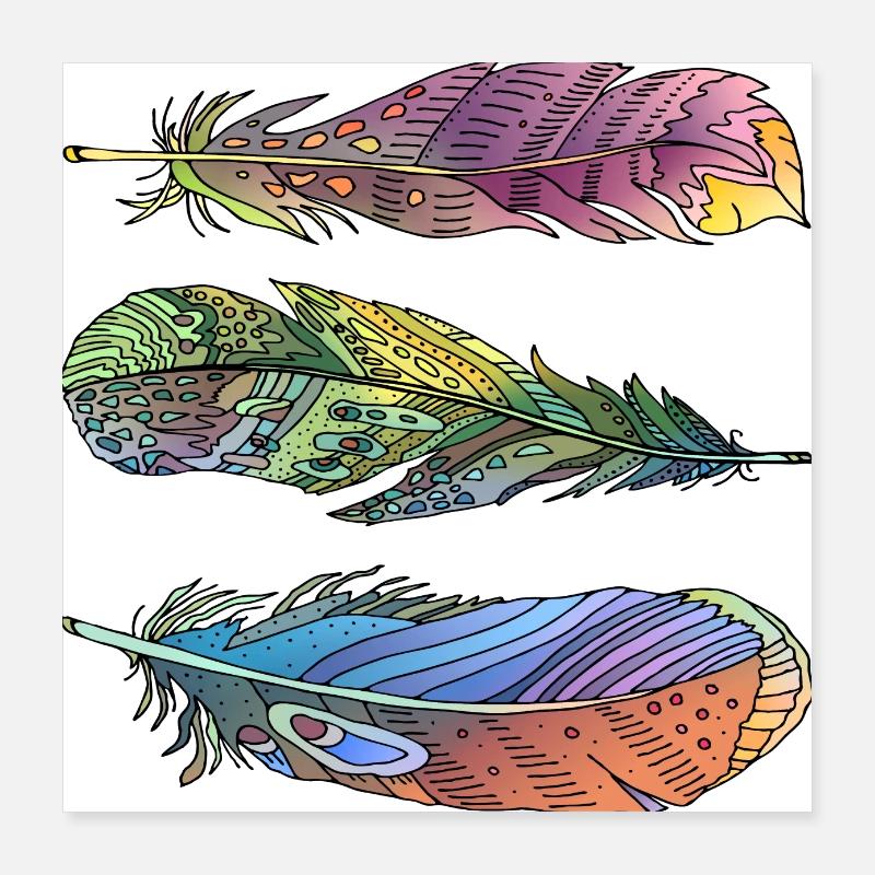 Feder Poster 40x40 cm