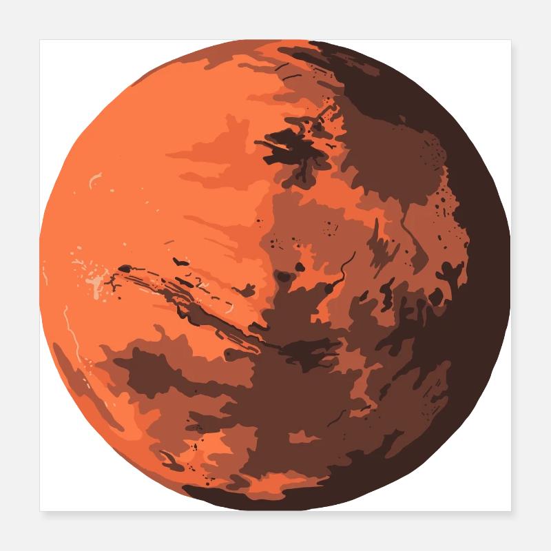 Mars - der rote Planet Poster 40x40 cm