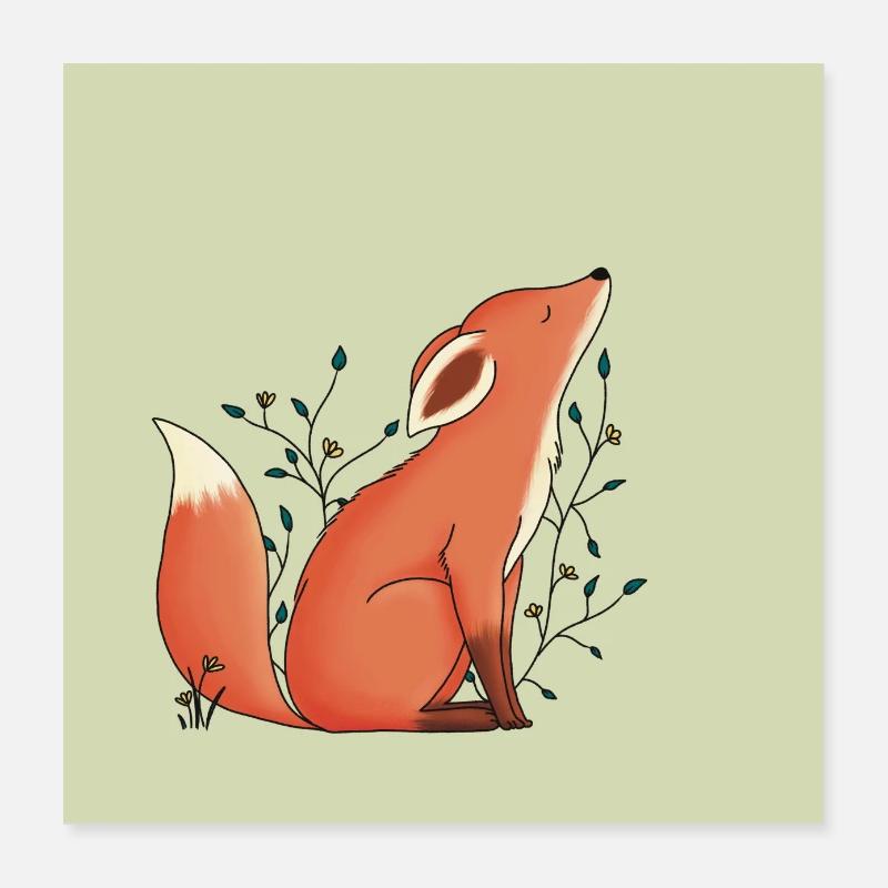 Fuchs Fredy Poster 40x40 cm