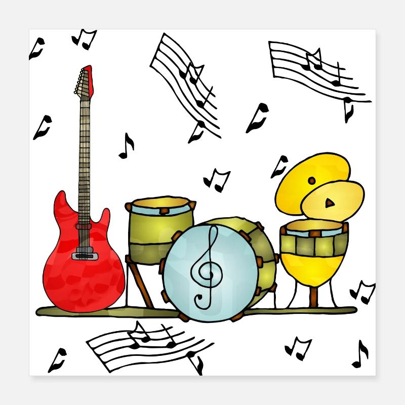 Musical instruments Poster 16" x 16" (40x40 cm)