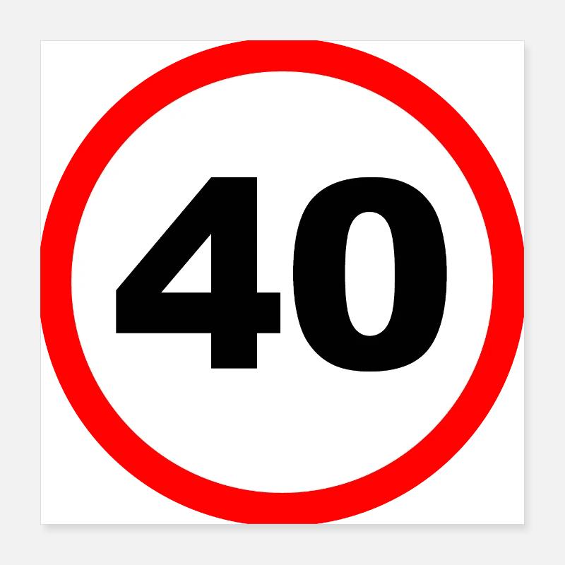 40/ Geschwindigkeit Design Poster 40x40 cm