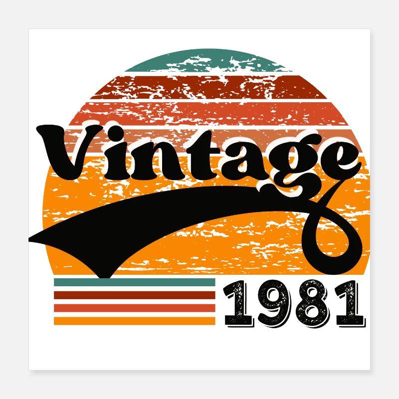 Vintage 1981 Poster 40 x 40 cm