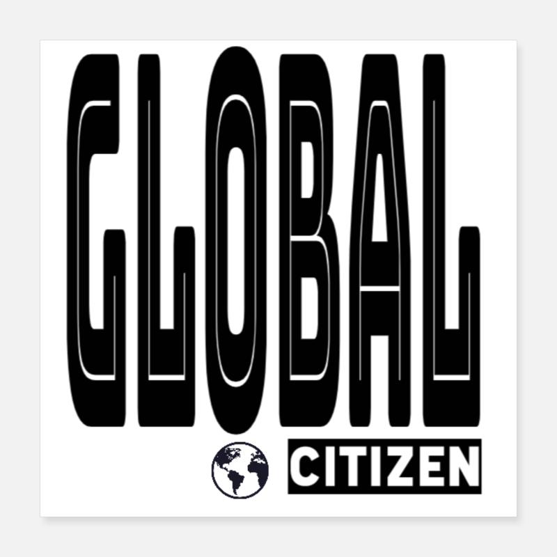 Cittadino globale Poster 40x40 cm