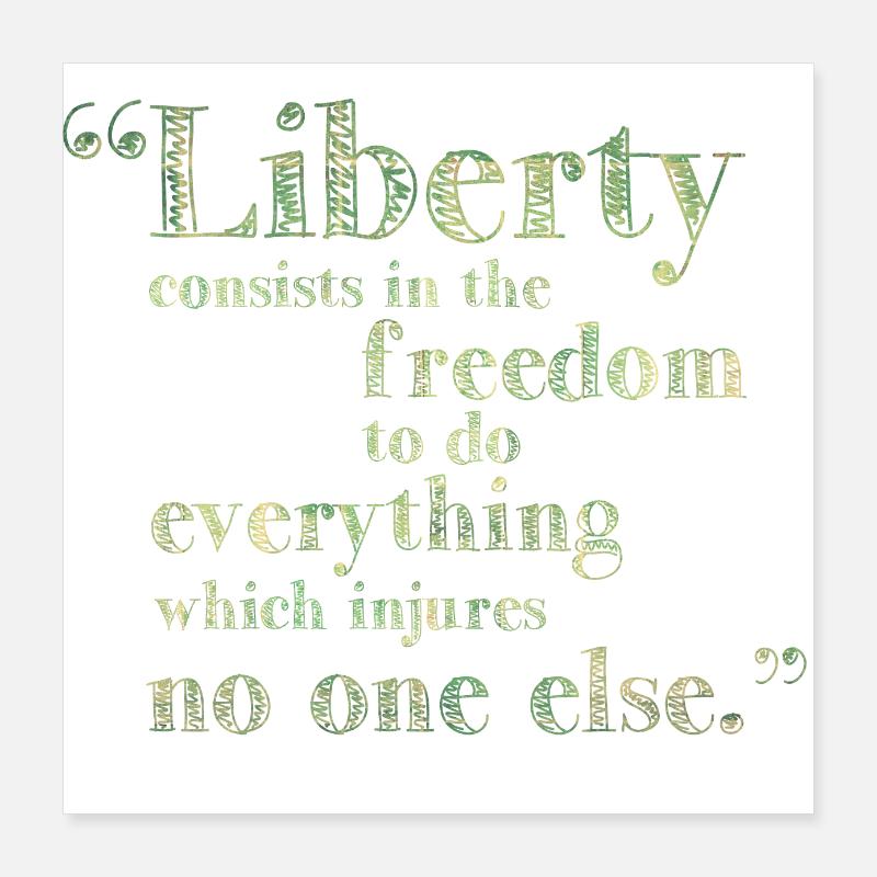 Freedom Human Rights Poster 16" x 16" (40x40 cm)