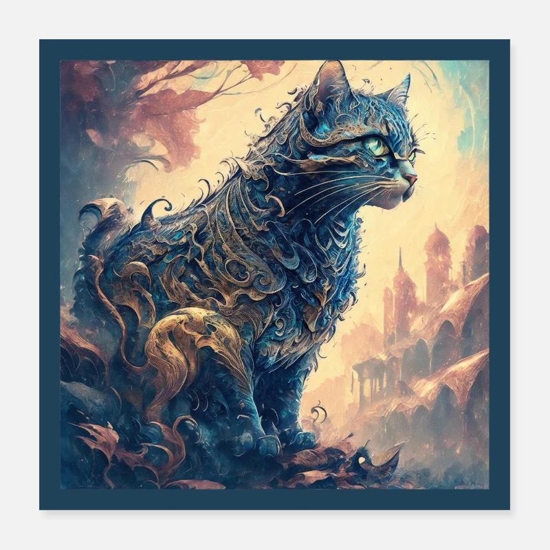 Chat oriental Poster 40 x 40 cm