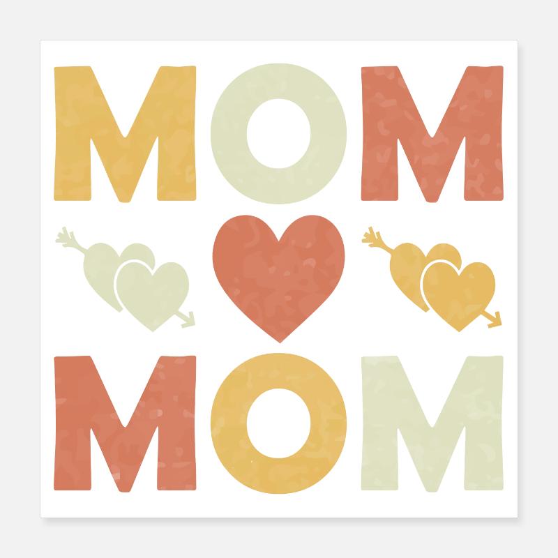 Ich liebe dich Mama Geschenkidee Muttertag Mama Poster 40x40 cm